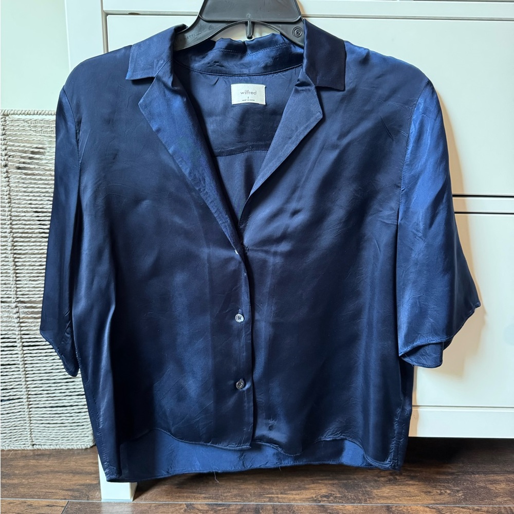 Wilfred Midnight Blue Button Down Shirt